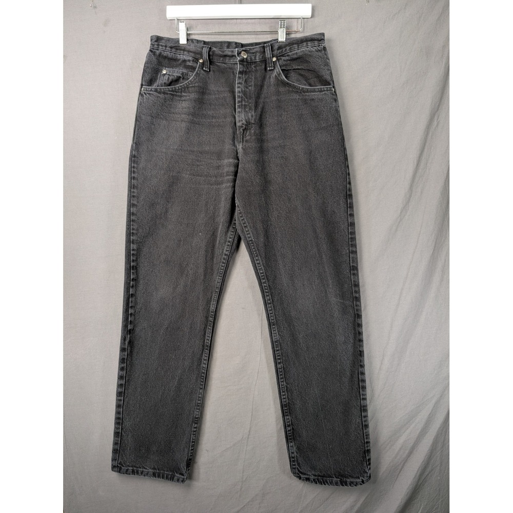Wrangler‎ 97601CB Relaxed Fit Mens Jeans Black Denim 34x34